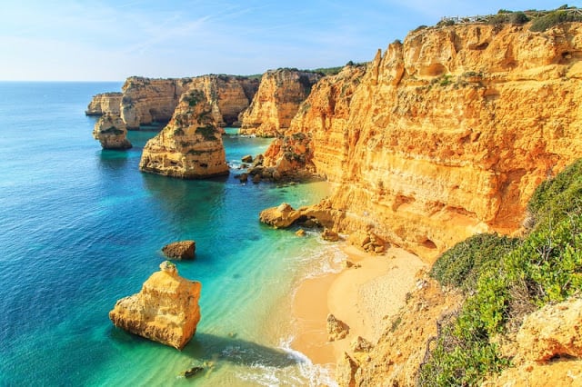 Praia da Marinha (Playa de la Marina) en Albufeira Praia da Marinha (Playa de la Marina) en Albufeira